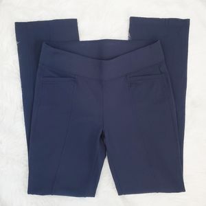 Athleta Navy Blue Mid Rise Straight Fit Yoga Pants Medium